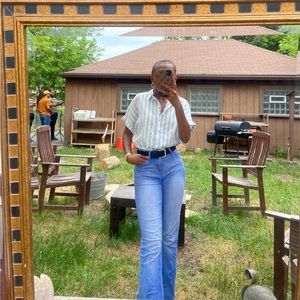 NWT Button down Striped Top